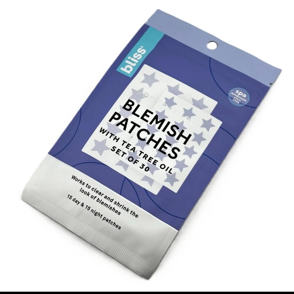🌿 Bliss PORE PATROL Blemish Patches Tea Tree Oil 30 Ct – Day & Night Set
